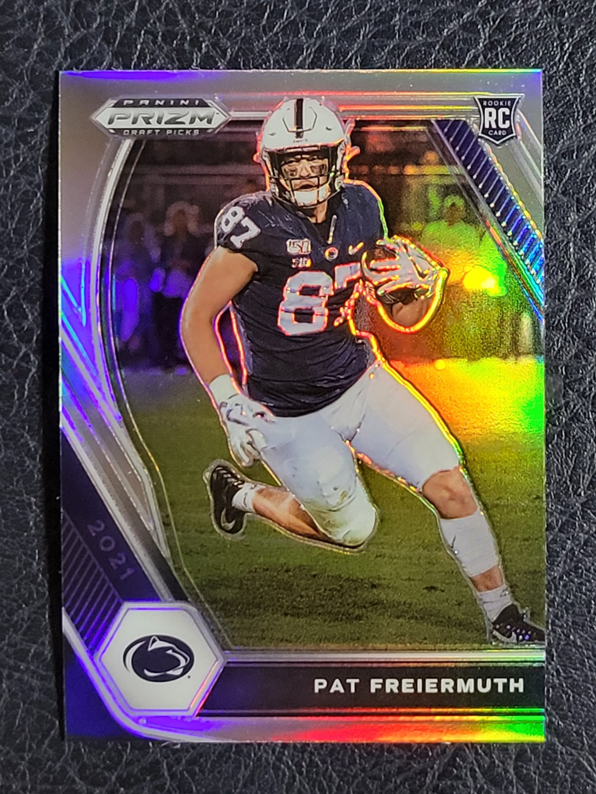 Pat Freiermuth 2021 Prizm Draft Picks Silver Parallel 127 Steelers Rookie Card