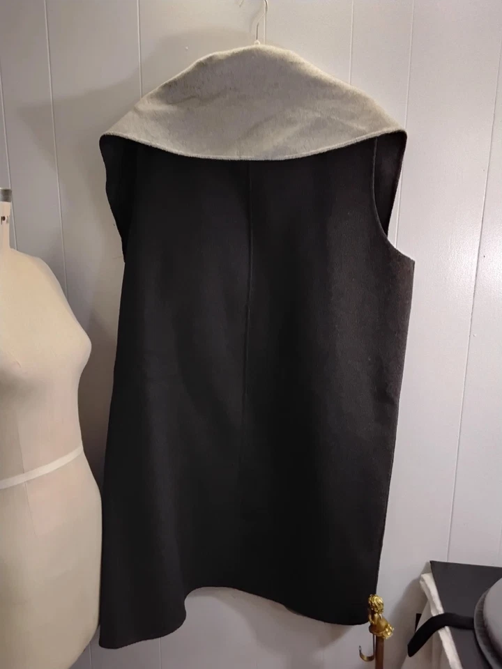 Marla Wynne Sleeveless Wool Duster Size 2X Gray — 第 3/4 张图片