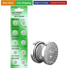SR721SW 362/361/162 1.5V Button Coin Cell Watch Battery-10 Packs