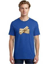 Letters-Tied-Twine Mens Graphic Tee, 100% Cotton, Casual Summer Wear