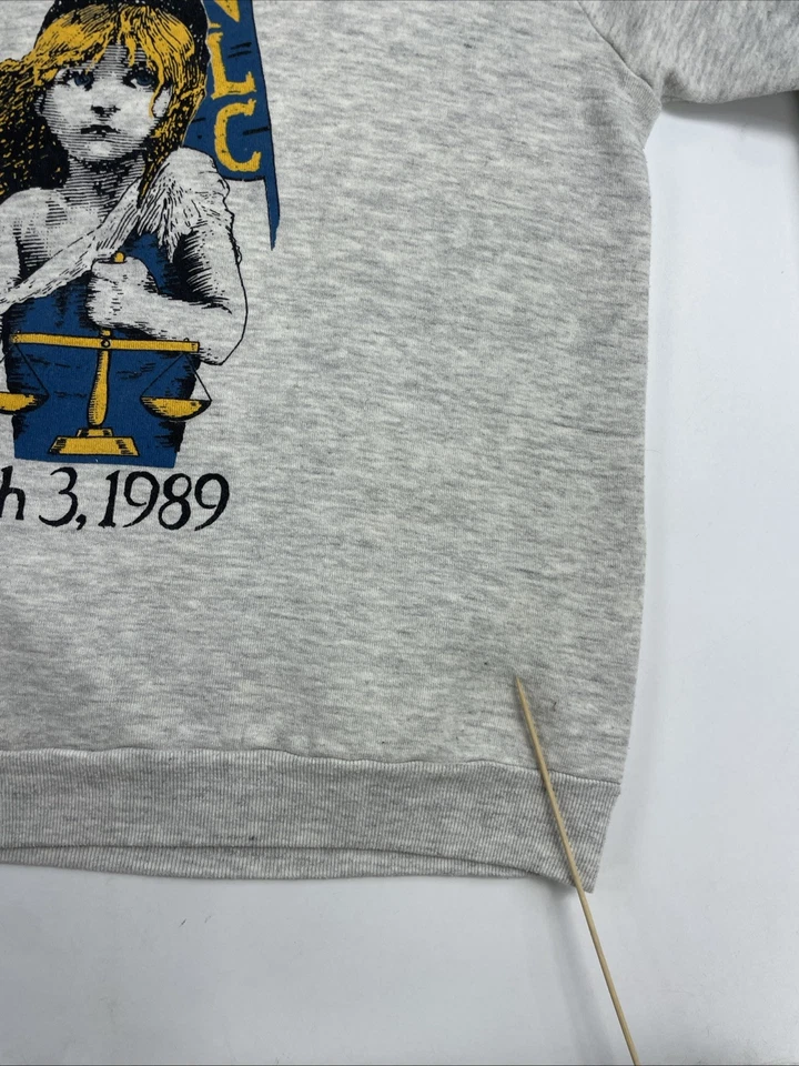 Sudadera Vintage Law Miserables NLC Cuello Redondo Talla XL 80s Foto 4 de 4
