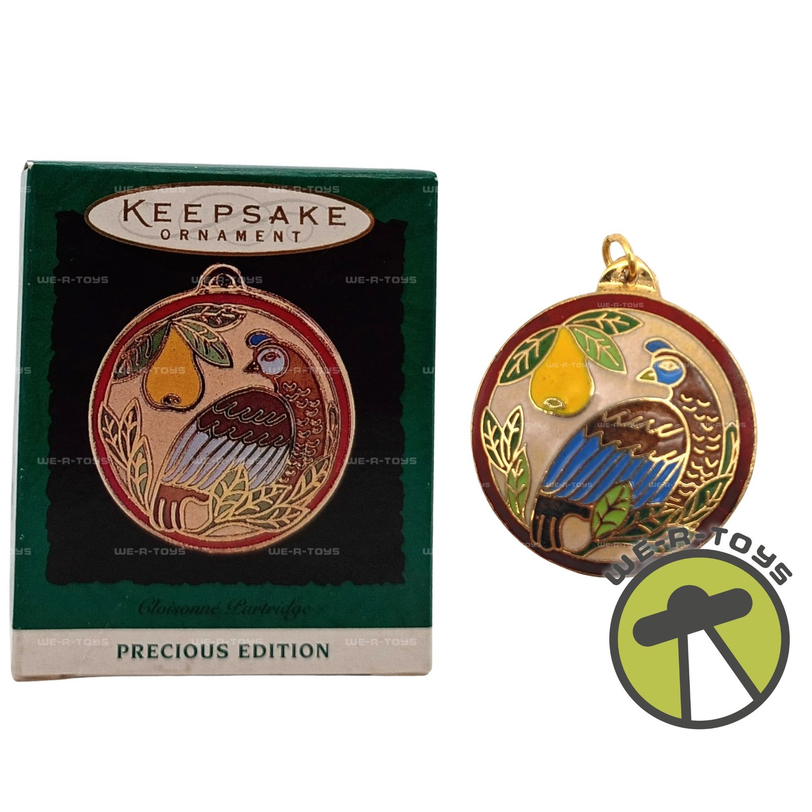 Cloisonne Partridge Precious Edition Miniature Hallmark Keepsake Ornament 1995