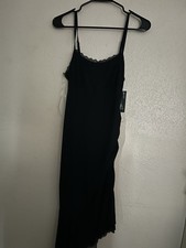 Medium Black Dress Wild Fable Women's Sleeveless Mesh, Lined, Adjustable NWT