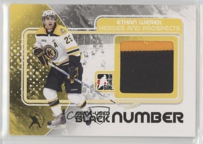 2010-11 ITG Heroes and Prospects Black Number Spring Expo 1/1 Ethan Werek 1e15