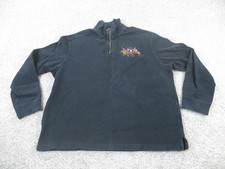 Polo Ralph Lauren Quarter Zip Pullover Mens XL Navy Polo Players Embroidered