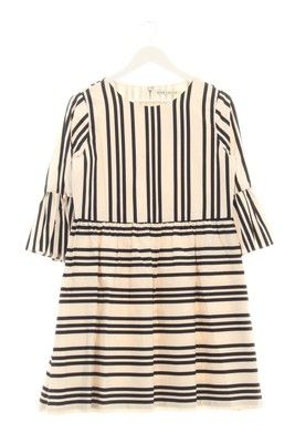 ALICE + OLIVIA Volantkleid Damen Kleid Gr. DE 46 creme-schwarz Casual-Look
