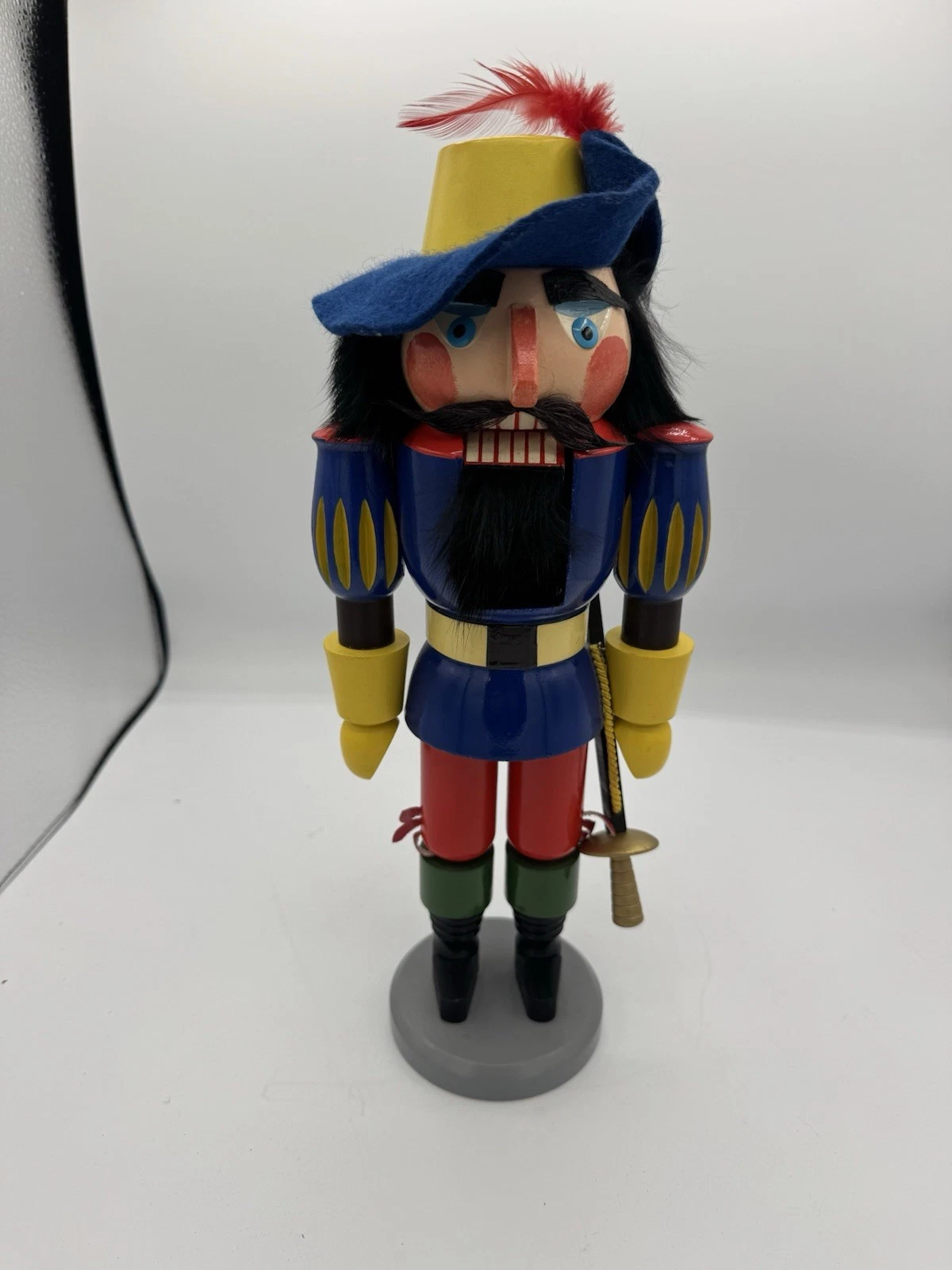 Vtg Erzgebirge Germany Hand Crafted Musketeer Nutcracker 13 Inch