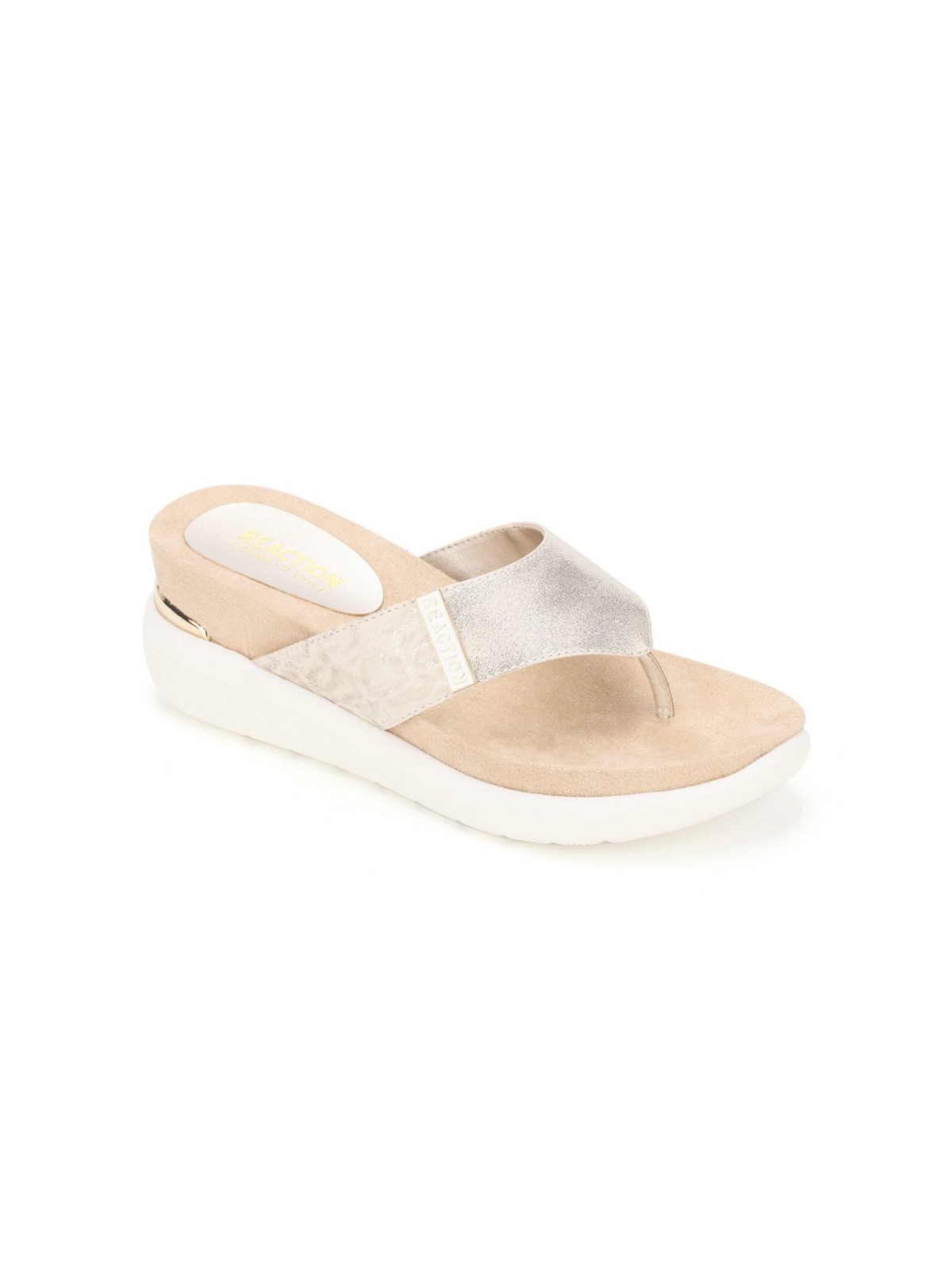 REACTION KENNETH COLE Womens White 1 Platform Card Glam 2 Wedge Shoes 7 M 5990₽