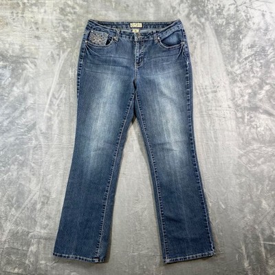 Earl Jean Bootcut Jeans Women s Size 12 Blue Medium Wash Denim