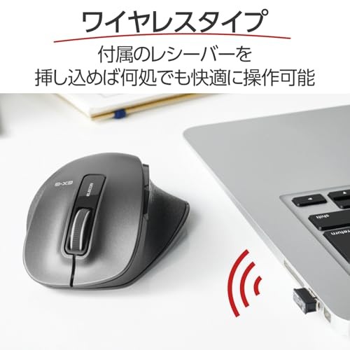 Elecom Mouse Wireless MSize 5 Buttons Equipped with Back and Forward Button 690 - Picture 3 of 7