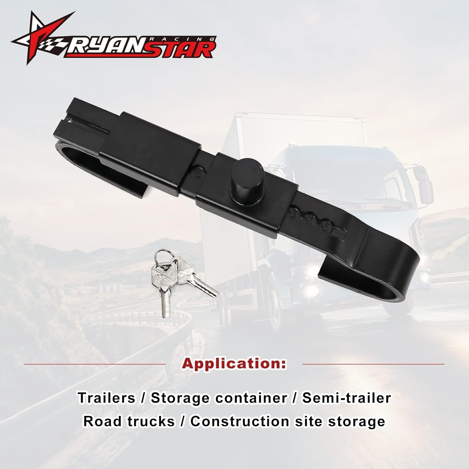 RYANSTAR RACING Adjustable Steel Cargo Door Lock Shipping Container Lock Trai...