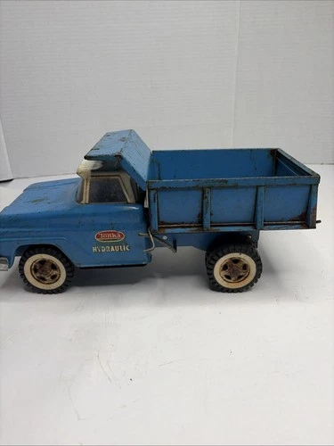 Vintage Tonka 1960's Blue White Top and White Wheels WallHydraulic Dump Truck