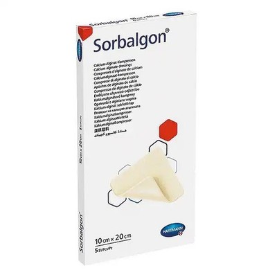HARTMANN Sorbalgon Kompressen | 10 x 20cm | Pack: 5 Stück Verfall: 01.08.2026