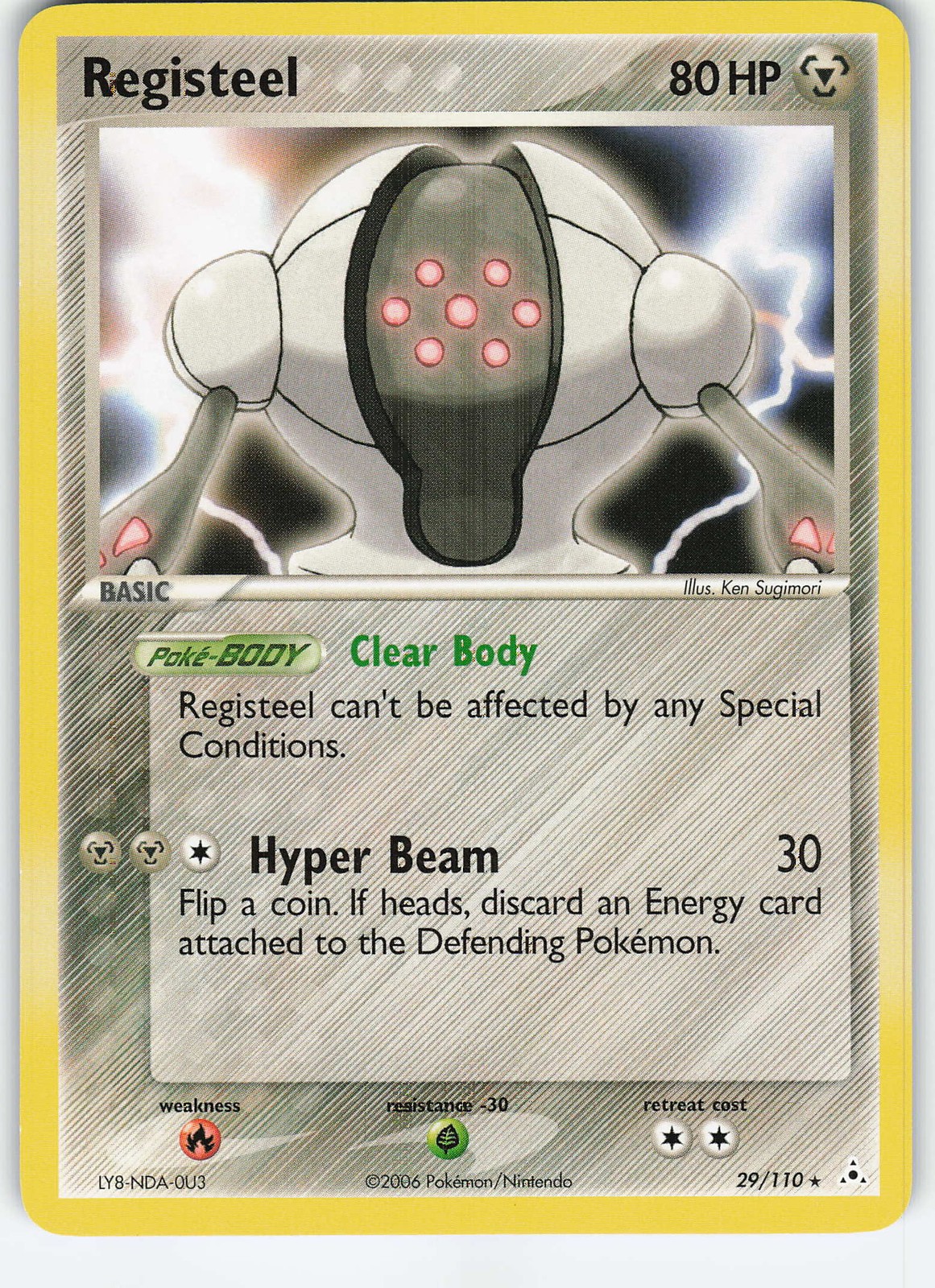 Registeel 29/110 Rare Normal Holon Phantoms NM Pokémon