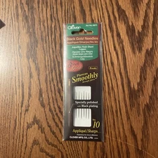 Black Gold Applique/Sharps Needles Size 10 6/Pkg