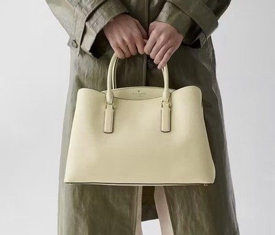 Kate Spade Thompson Street Satchel Bag Pebbled Leather Yellow Lemon Fondant NWT