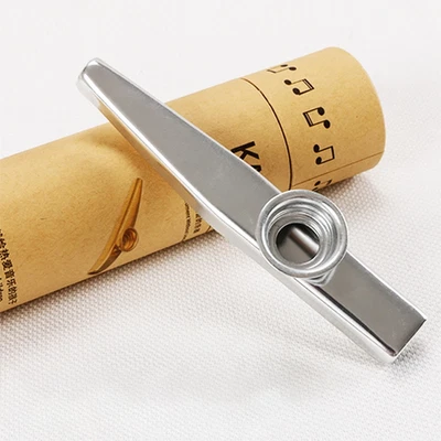 Metal Kazoo Musical Instrument with 5 Flute Films Easy Music Gift