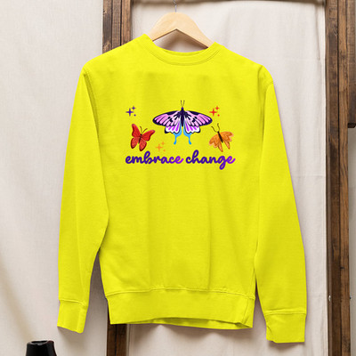 Embrace Change Sweatshirt bunte Schmetterlinge Transformation Wachstum positiv