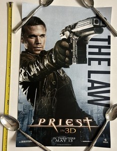 The Priest 3D Cam Gigandet Signed Poster San Diego Comic Con Autographed SDCC