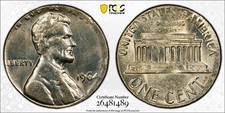 1964 Lincoln Cent on SILVER Dime Planchet , PCGS MS 63