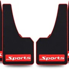 4 pcs Soft Material Automotive Car Mud Flaps Universal Fit Black Splash Sports