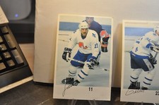 Quebec nordiques hockey club postcard lot of 2 1988 paul gillis & iro jarvis