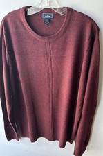 Dockers Men  s Large Acrylic Sweater Maroon Preowned
