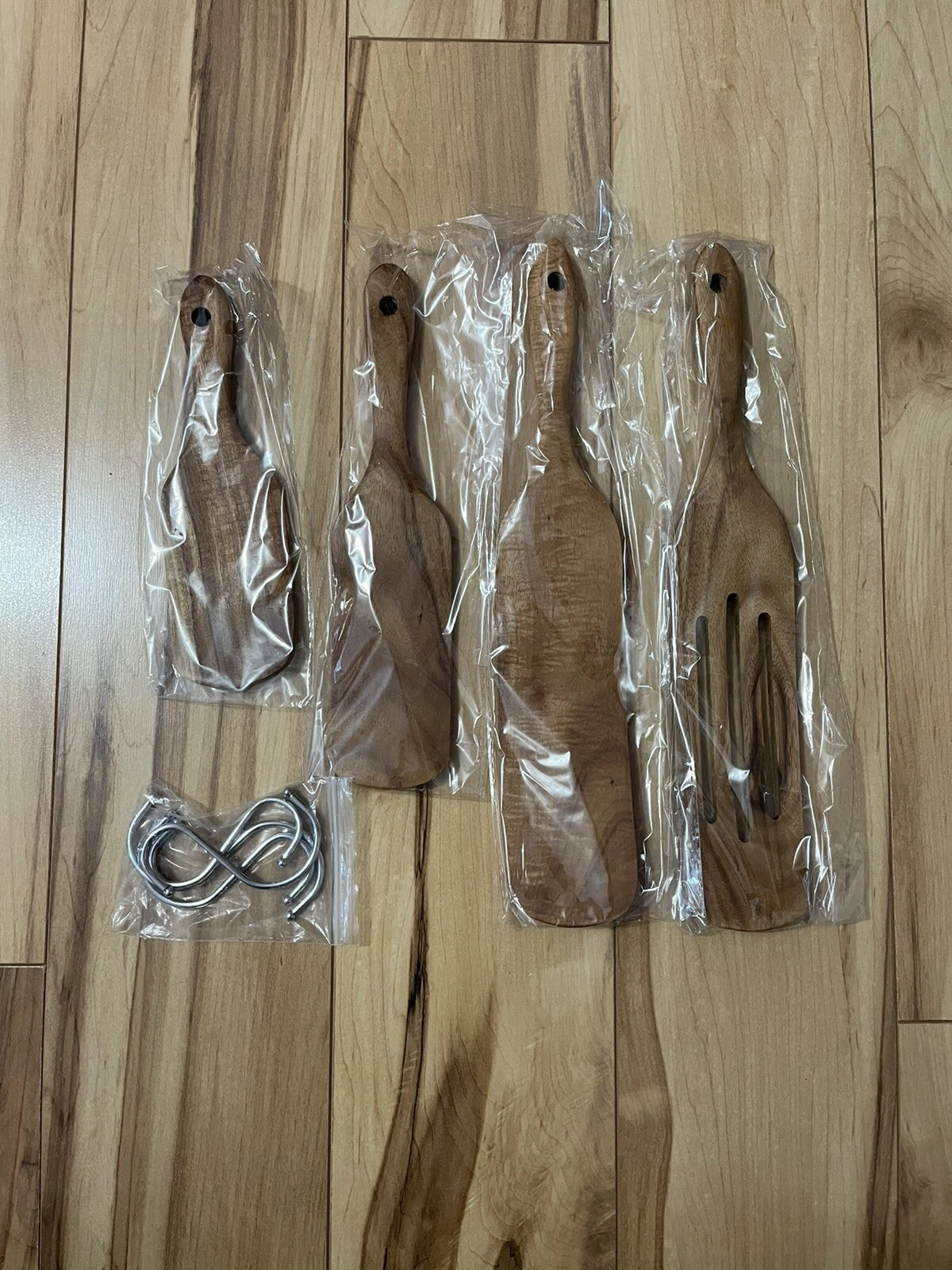 Teak Cooking Utensil Set Of 4 Non Stick Wooden Spatulas Kitchen Cooking Tools