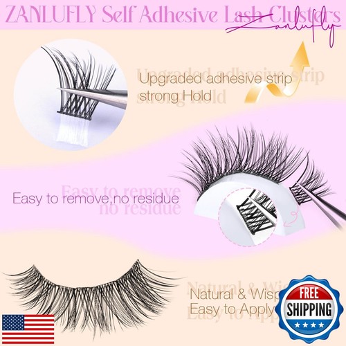 Self Adhesive Eyelashes Natural Self Adhesive Lash Clusters Pre-glued Eyelash - 第 2/5 張圖片