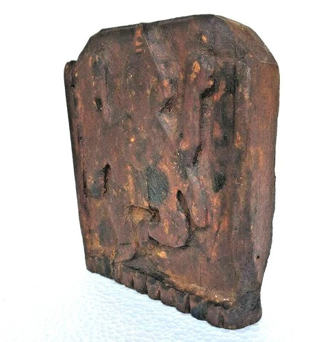 Vintage Old Antique Hand Crafted Wooden Holy Worship God Ganesha Statue / Figure - Photo 3/9