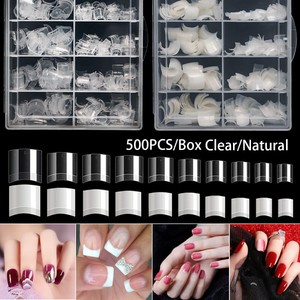 500 1000pcs French Short Nail Tips Half Cover Acrylic Fake Nails Extensions Tips Ebay