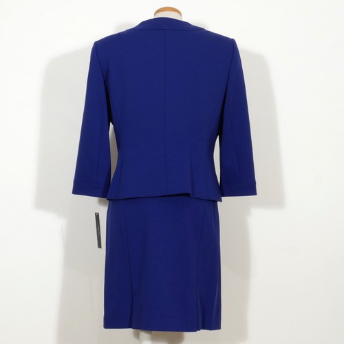 Gonna TAHARI blu reale stretch ponte lavorata a maglia 12P - Foto 3 di 5