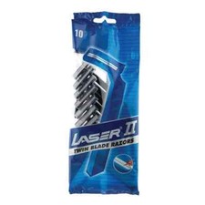 Laser II Mens Twin Blade Razors (Pack of 10)