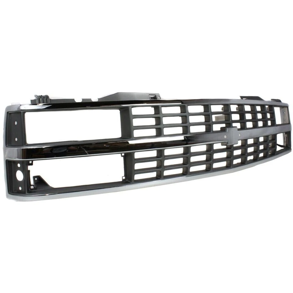 New Front Grille Chrome Shell with Black Fits 1988-1993 Chevrolet C/K SERIES Foto 4 de 4