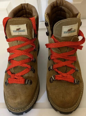 Explorers Mountain Men s Sz 5 Ankle Boots Hiking Brown Leather Lug Sole