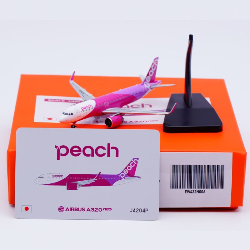 1:400 JC Wings Peach Airlines Airbus A320neo Diecast Models 1:400 JC Wings Peach Airlines Airbus A320neo Diecast Models