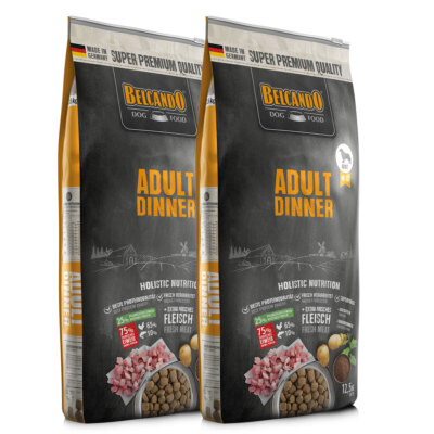 2 x 12,5 kg Belcando Adult Dinner Trockenfutter Hundefutter Sparpaket