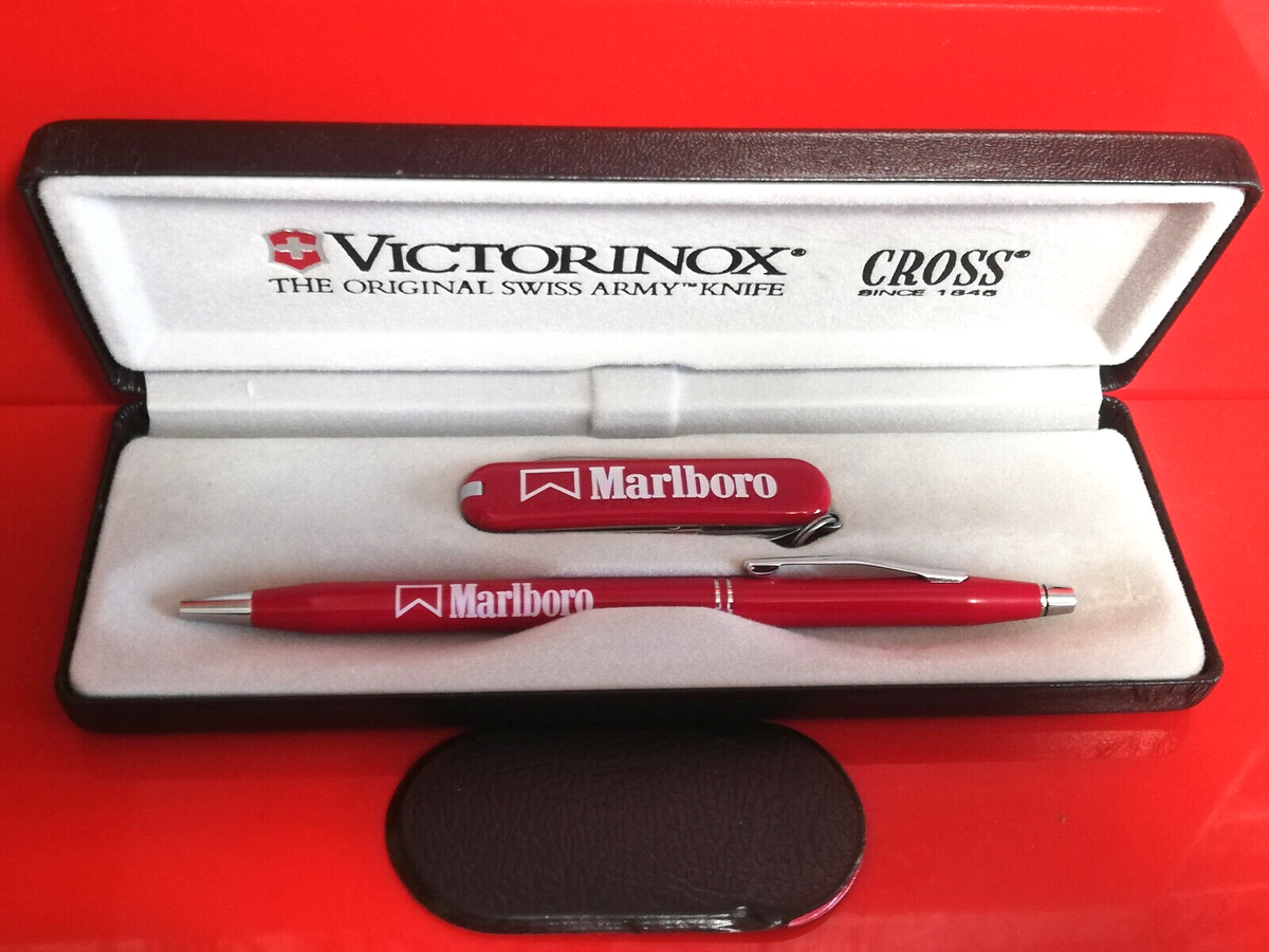 Marlboro Original Gift Set Victorinox Knife and Cross Pen | eBay