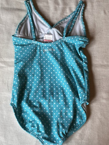 Billabong Girls' Sol Searcher One Piece Swimsuit sz 5 blue white polka dot - Picture 3 of 8
