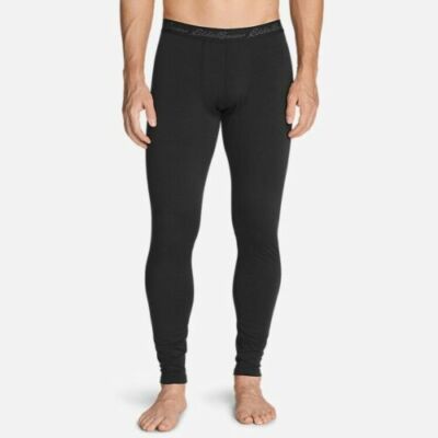 Eddie Bauer Midweight Freedry Merino Hybrid Baselayer Bottoms Black XS New