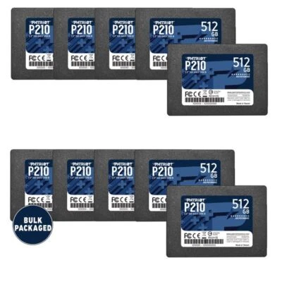 PATRIOT MEMORY Patriot P210 128GB 256GB 512GB 2.5" SATA3 6GB/s Internal SSD PC/MAC 10-PACK BULK