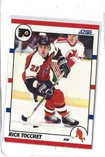 1990-91 Score Hockey NHL Rick Tocchet #80 Philadelphia Flyers Trading Card+