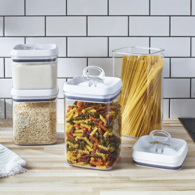 Airtight Food Storage Container Set 4 Pack BPA-Free Stackable Clear New