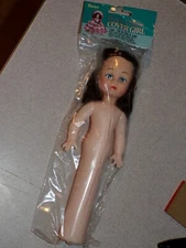 Darice Toilet Tissue Cover Girl 10 Inch Plastic Doll New In Package Vintage Rare