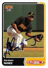 Abraham Nunez autographed Baseball Card Pittsburgh Pirates 2003 Topps Total #345