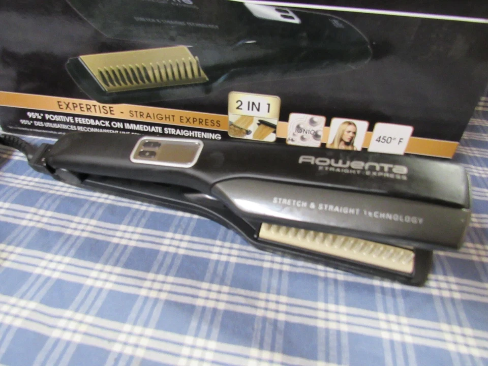 Rowenta Straight Express 1-Inch Ceramic Tourmaline Flat Iron FAST FREE SHIPPING - Image 2 of 4
