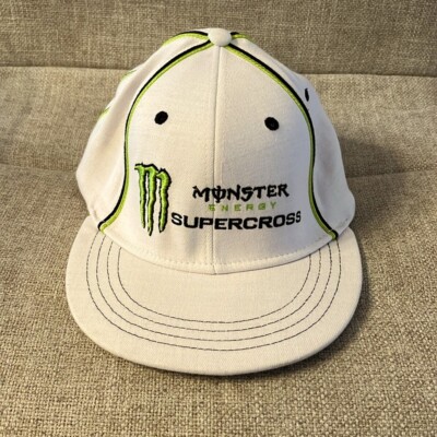 Monster Energy Supercross White flex fit Ball Trucker Cap Hat
