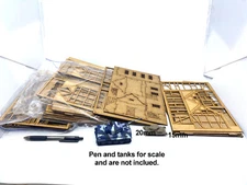 20mm 1/72 1/100 15mm Scale MDF WWII Buildings Tutor vnn Terrain NEW