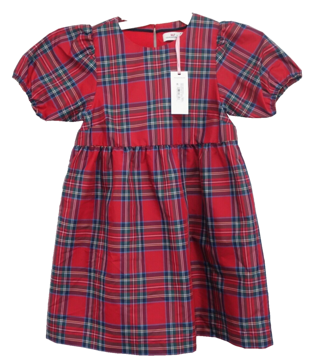 Vineyard Vines Kids Girls Red Plaid Taffeta Puff Sleeve Formal Dress Size Medium | eBay Vineyard Vines Kids Girls Red Plaid Taffeta Puff Sleeve Formal Dress Size Medium | eBay