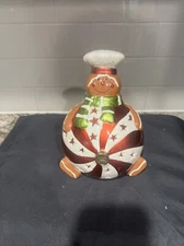 Home Reflections Gingerbread Ceramic Luminary Color Changing Flameless Candle